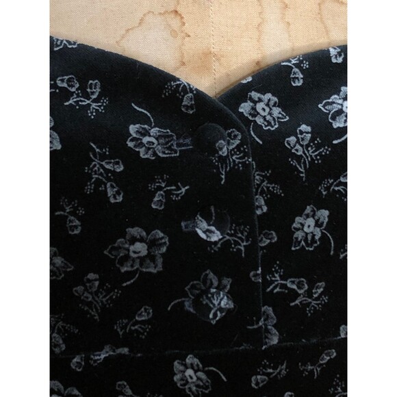 Y2K GUESS U.S.A. AMERICAN TRADITION Floral Velvet Sleeveless Wiggle Dress. Small - Picture 4 of 8